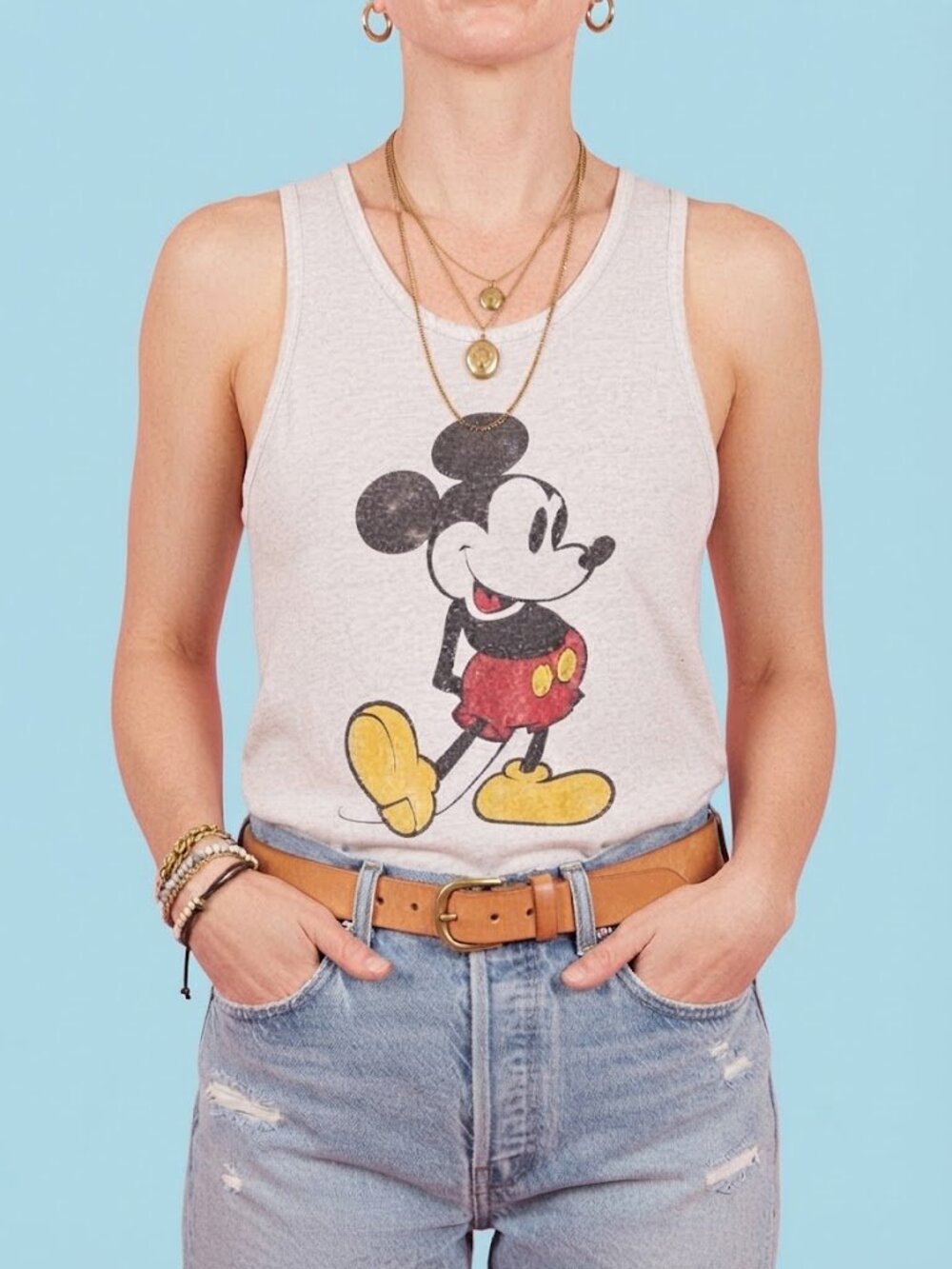 Vintage Mickey Mouse Graphic Tank Top